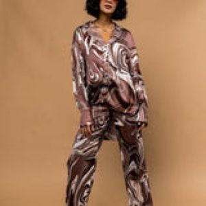 Dressed in Lala Iced Coffee Marbled Matching Set